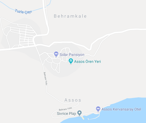 Behramkale Köyü Haritası