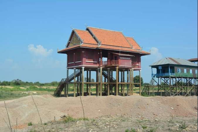 Tonle Sap Gölü'ndeki Evler