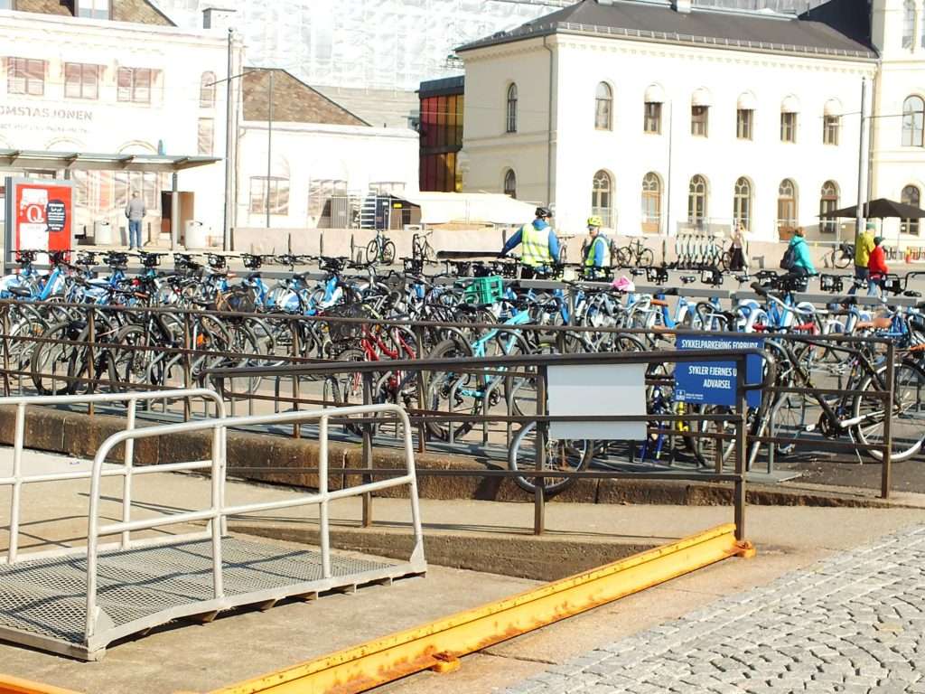 Oslo Ulaşım Sistemi Oslo'da Bir Bisiklet Parkı