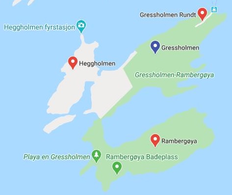 Heggholmen Gressholmen Rambergøya Adası