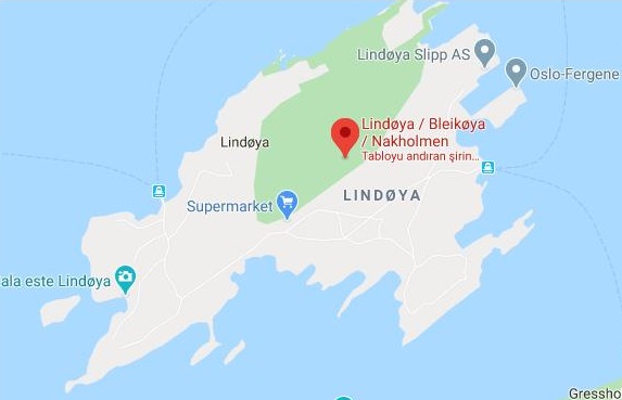 Lindøya Adası Haritası