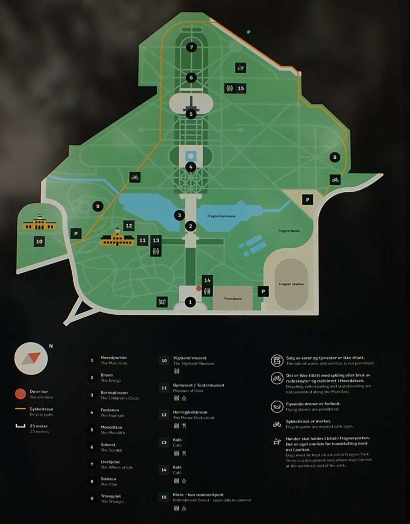 Vigeland Heykel Parkı (Vigelandsparken) Haritası