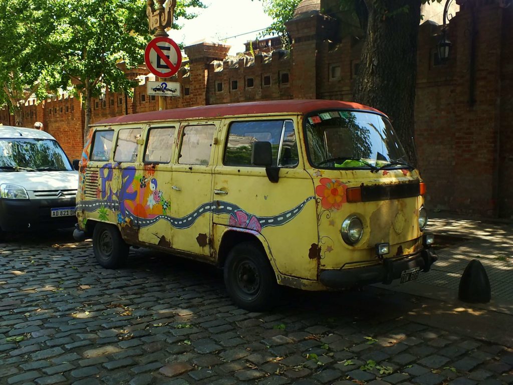 Recoleta'da Bir Eski Volkswagen Minibüs